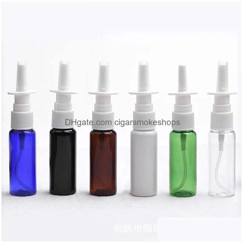 Butelki pakowania hurtowe 20 ml puste opakowanie butelek medycznych z prostymi nosowymi medycyną z tworzywa sztucznego
