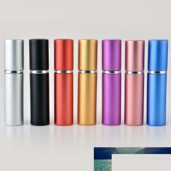 Bouteilles d'emballage En gros 300pcs / lot 5 ml 10 ml vide voyage métal aluminium vaporisateur portable par bouteille rechargeable cosmétique atomiseur Conta Dhhju