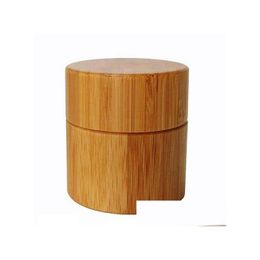 Verpakkingsflessen Groothandel 30G Bamboo Container Plastic Wood Cream Jar Jars Cosmetische verpakking Leeg met deksel Drop Delivery Office Scho Dh7fj