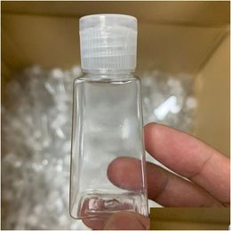 Verpakkingsflessen Groothandel 30 ml Lege hand Sanering Pet Plastic fles met dop Trapezoid Vorm voor Monster Drop Delivery Office Scho Dhmbj
