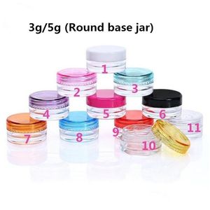 Bouteilles d'emballage en gros 3G 5G conteneurs en plastique boîte de pot bouteille transparente pots de crème cosmétique vides L 5 ml conteneur goutte livrer Otyxh