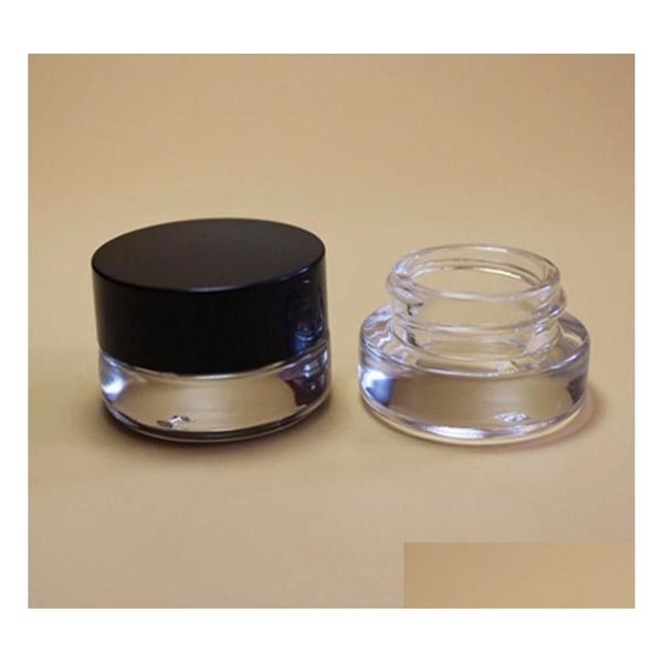 Bouteilles d'emballage en gros 500 x 3G Traval petite crème maquillage pot en verre avec couvercles en aluminium blanc PE Pad 3cc 1/10oz emballage cosmétique Dhvsb