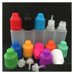 Bouteilles d'emballage en gros 5 ml 10 ml 15 ml 20 ml 30 ml 50 ml mince couvercle long plus doux flacon compte-gouttes aiguille en plastique avec couleurs variables Childp Ot9Vy