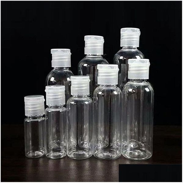 Botellas de embalaje al por mayor 5 ml 10 ml 20 ml 30 ml 50 ml 60 ml 80 ml 100 ml 120 ml plástico PET transparente botella vacía loción de viaje líquido di Otva6