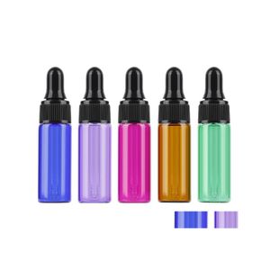 Verpakkingsflessen Groothandel 5 ml Cobalt Blue Glass Druppeldlessen Kleine kleine vails voor Essentiële oliën Cosmetica Inpakken SN2037 Drop de DHE3M