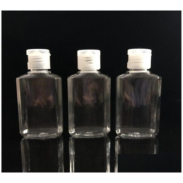 Bouteilles d'emballage en gros 60ml vide désinfectant pour les mains bouteille de gel savon liquide clair pressé animal de compagnie sous-voyage livraison bureau école DHF2N