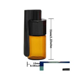 Verpakkingsflessen Groothandel Amerikaans draagbare glazen fles snuff snuffelen Snorter Acryl Pill Case Random Color 1 stcs 36 mm/51 mm Drop levering af dhgxm