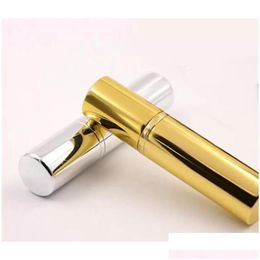 Botellas de embalaje al por mayor Brilliant Gold Sier 5 ml recargable portátil mini por botella viajero aluminio spray atomizador vacío parfum dr dh1x3