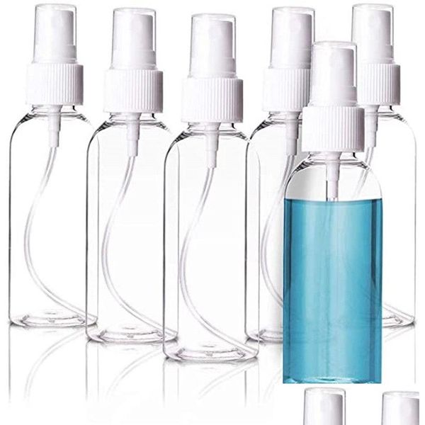 Botellas de embalaje Venta al por mayor Spray de niebla fina 60 ml 2 oz Contenedores de pulverizador de viaje recargables vacíos Botella de plástico para maquillaje cosmético Dro Oti4E