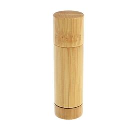 Bouteilles d'emballage Balm à lèvres en gros de tube à lèvres vide Bouteille en bambou Bamboo Storage pour livraison de gouttes