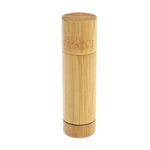 Bouteilles d'emballage Balm à lèvres en gros de tube à lèvres vide Bouteille en bambou Bamboo Storage pour livraison de gouttes