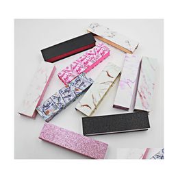 Boîtes d'emballage Eyeliner Pen Box Magic Self Adhesive Marble Pattern Makeup Lash Ge Package Case Crayon personnalisé 187 N2 Drop Delivery Off Dhgdq