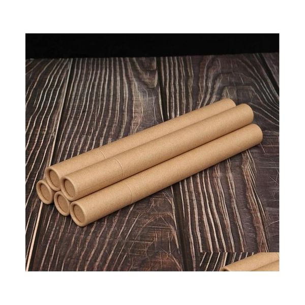 Boîtes d'emballage Boîte de rangement de baril de tube d'encens en papier kraft pour 10G 20G Joss Stick Transport pratique par goutte Livraison Bureau École Dhorf