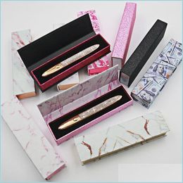 Verpakkingsdozen marmeren patroon lijm eyeliner doos diamant magie self vloeistof lash p pen pakket case 10color drop levering office s dhwrl