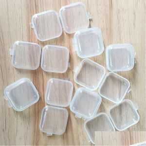 Boîtes d'emballage Petits contenants avec couvercles Perles Organisateurs de stockage En plastique transparent pour les articles Diamond Drop Delivery Office School Business Ot1Dx