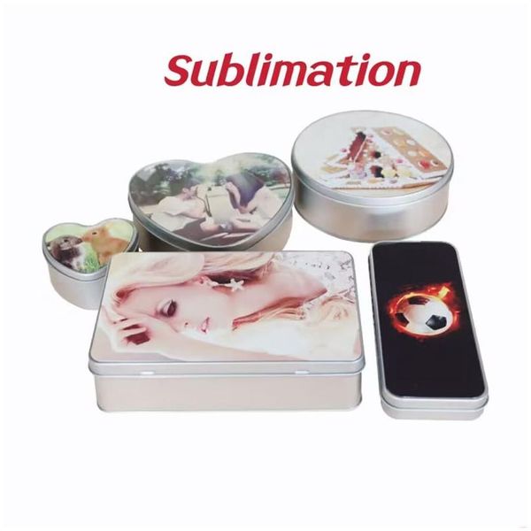 Boîtes d'emballage en gros Sublimation Blank Package Box Pencial Case Candy pour enfants Cadeau Transfert de chaleur Métal DIY 001 Drop Delivery Off Dhi6N