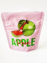 Papier d'emballage Apple Rose 3,5 g Proof Proof Plastic Mylar Edibles Boyz Boyz Runty Gelato Zerbert Special Die Cut De forme Sacs Zippe Otkz3