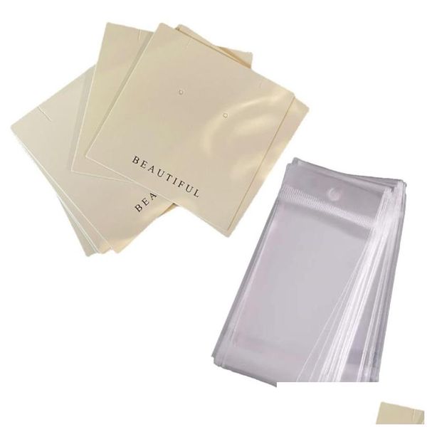 Papier d'emballage en gros de cartes 100pcs RACKADD100PCS SAG BIJOURS CARTES POUR COLLER ET BRACELET DES ÉTABLES DES POSTE