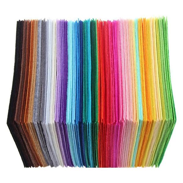 Papier d'emballage en gros 15x15 cm feutre non tissé 1 mm d'épaisseur feutres en tissu polyester bricolage pour poupées à coudre artisanat emballage bureau Dh1U2