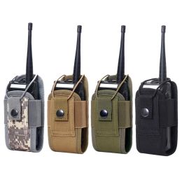 Emporte 1000d Tactical MOLLE Radio Walkie Talkie Pouchée Sac de taille Holder Pocket Interphone Holster Port Bag pour la chasse au camping