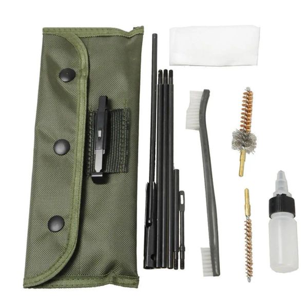 Emporte le kit de brosse de nettoyage de carabine de 12 pieds pour une brosse .22 cal, un pistolet de sachet en nylon .22 cal.