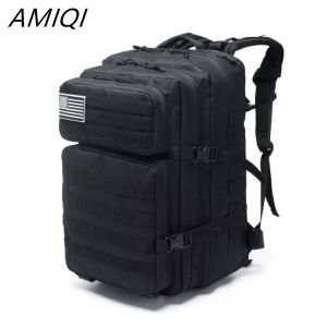 Packs Amiqi grande capacité Military Backpack Army Tactical MOLLE ASSAULT RUCKSACK 3P Men Outdoor Randonnée Camping Camping Hunting Sac imperméable