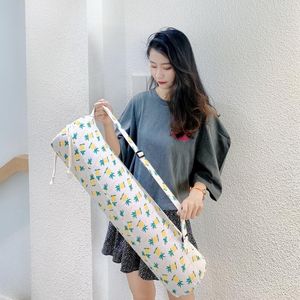 Paquetes Cottonramie Gimnasio portátil Mochila de gran capacidad Yoga Pilates Mat Estuche Bolsa Portadores (esterilla de yoga no incluida)