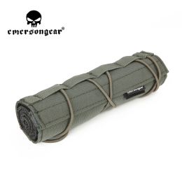 Packs Emersongar Tactical 18 cm Airsoft Supressor Cover Silencer Protecter Tissu Panneau d'outils Minardin de casse de casse de pochette de pochette de chasse à tube de chasse