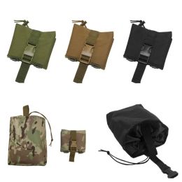 Packs vouwen Tactical Molle Magazine Dump Drop Pouch Hunting Militaire Airsoft Gun Ammo EDC Bag Foldable Utility Recovery Mag Holster
