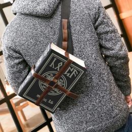 Packs Gothic Magical Spell Book Messenger Crossbody Bag Gift Cosplay Ajustement pour les étudiants AIC88