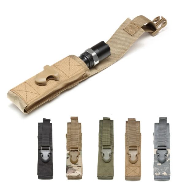 Packs Sac de lampe de poche de chasse 1000D Nylon Emperpaner Camping Keys Tools Storage Cover Cover Pouch pour MOLLE System