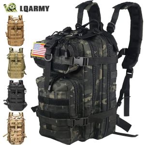 Packs Lqarmy 35L Military Tactical Backpack Army MOLLE ASSAULT Rucksack Men Women Sac à dos Travel Camping Hunting Randonnée