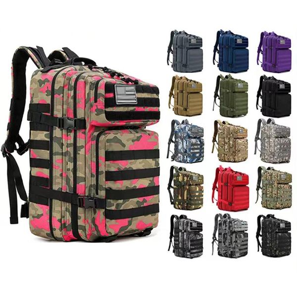 Paquetes Hombre Ejército Mochilas tácticas Mochila 50L Bolsa de asalto militar EDC Molle Mochila Escalada al aire libre Caza Senderismo Camping Mochila