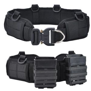 Pakt militaire oorlogsstrijd Belt Belt Molle Army Tactical Taillband Airsoft Hunting Equipment Working Tool Bags Carrier Belt Taille Support