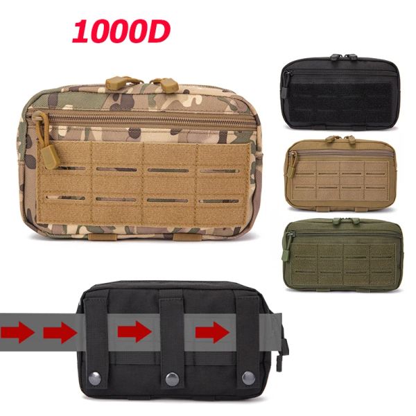 Packs Sac à taille extérieure pour gilet tactique Taies de la taille poitrine Pack utilitaire outil Pouche tactique EDC Camping Hunting Randonnée Molle Belt