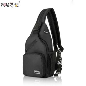 Packs Polarshe Chest Shoulder Bag for Men Mochila de mujeres multifuncionales con agujero de auriculares Bolsa masculina Mini Sports Travel Pack