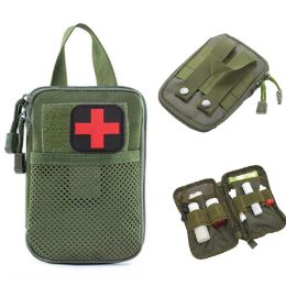 Packs Portable Medicine Bag Organisateur de trousse de premiers soins Organisateur de camping extérieur Hunting Kits médicaux Médite Purse de poche EDC Tactique Militar