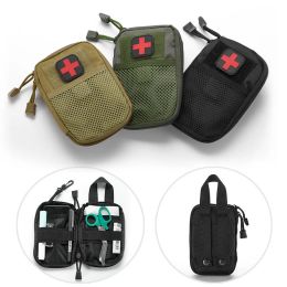 PACKS Small Tactical Molle EDC Compact Pocket First Aid Kit Organizer Pouch Pouch de herramientas de accesorios multifuncionales impermeables para la caza