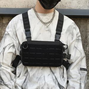 Pak Streetwear Tactical Chest Rig Bag unisex Vest Hip Hop Style Crossbody taille tassen Telefoon Pack Oxford Doek Functionaliteit Borsttas