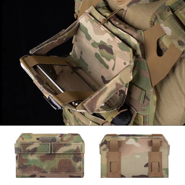 Packs Tactical Admin Phone Phone Souch MOLLE Military Hunting Vest Panel Pannel Panners Carte Carrier Sac Utility Outdoor Phone Navigation Board