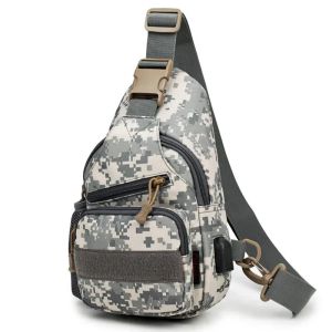 Packs Tactical Backpack Army Sling épaule USB Sac Military Camping Randonnée Camouflage de chasse d'extérieur