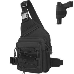 Pakt tactisch verborgen pistool Holster Gun zakje met schouderkussen Sling Chest Crossbody Bag Pack Antitheft Hunting Accessories