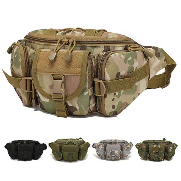 Packs Tactical Fanny Pack de haute qualité Sports sportifs extérieurs Sacles de ceinture polyvalente pour le camping Randonnée voyageant en cours d'exécution