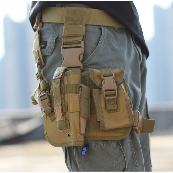 Emballage de camouflage armée militaire tactique Sac de camouflage de l'armée extérieure pistolet de protection de la jambe de protection des sacs de téléphone