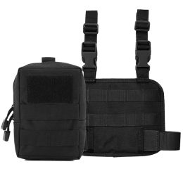 Packs Tactical molle edc pochen compact utilitaire pochet 600D Sac à outils polyvalent des sacs d'organisateur de sacs avec panneau de plate-forme de cuisse