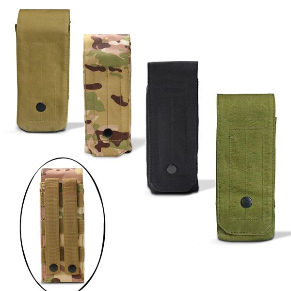 Paquetes tácticos molle single revista bolsa ejército ejército ak m4 clip clip rifle pistola mag bolso cartucho de caza soporte multicam