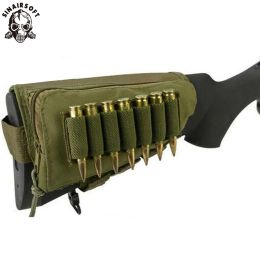 Packs Tactical Mutifonctionnel Hunting Zipper Rifle Buttstock Pack Pack Touek Pad Rest Shell Mag Ammo Pouche Pocket Magazine Bandoliier