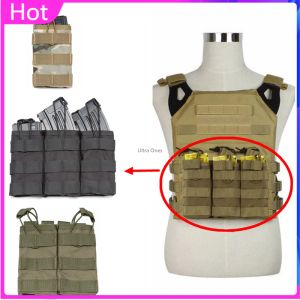 Packs Pagnière de magazine Tactical Single / Double / Triple MOLLE AK AR M4 AR15 Rifle Hunting Shooting Mag Sachets CS Veste Accessoires Sac