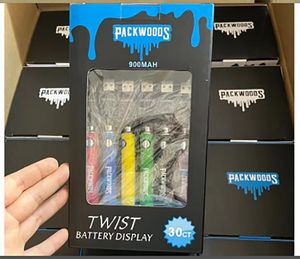 Packwoods voorverwarmen E-sigaretten batterijweergave 30CT individuele batterijen 900mAh 510 schroefdraad 13600 variabele spanning 3.3V-4.8V vape-pen