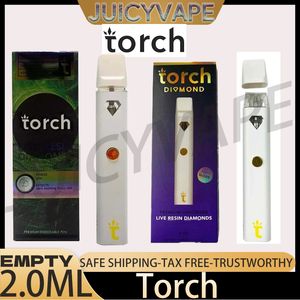 Packwoods x Torch Diamond Vapes en gros C cigarettes Rechargeables stylos jetables Type C 2 ml Disposable Vape Pen Dispositif Huile épais biscuits à l'huile Fryd Dabwoods Packman